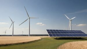 Grüne Energie, PV Anlage, Windkraft-Anlage