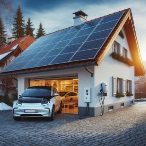 Photovoltaik auf Garage für e Auto