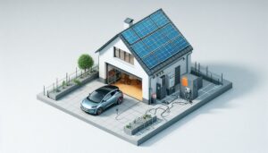 Photovoltaik auf Garage für e Auto